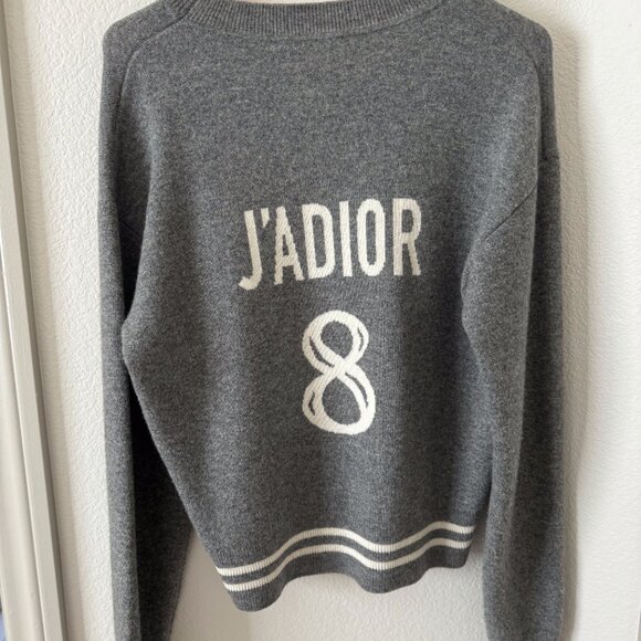 J'Adior 8' Boxy Sweater Gray Cashmere - Picture 1 of 3